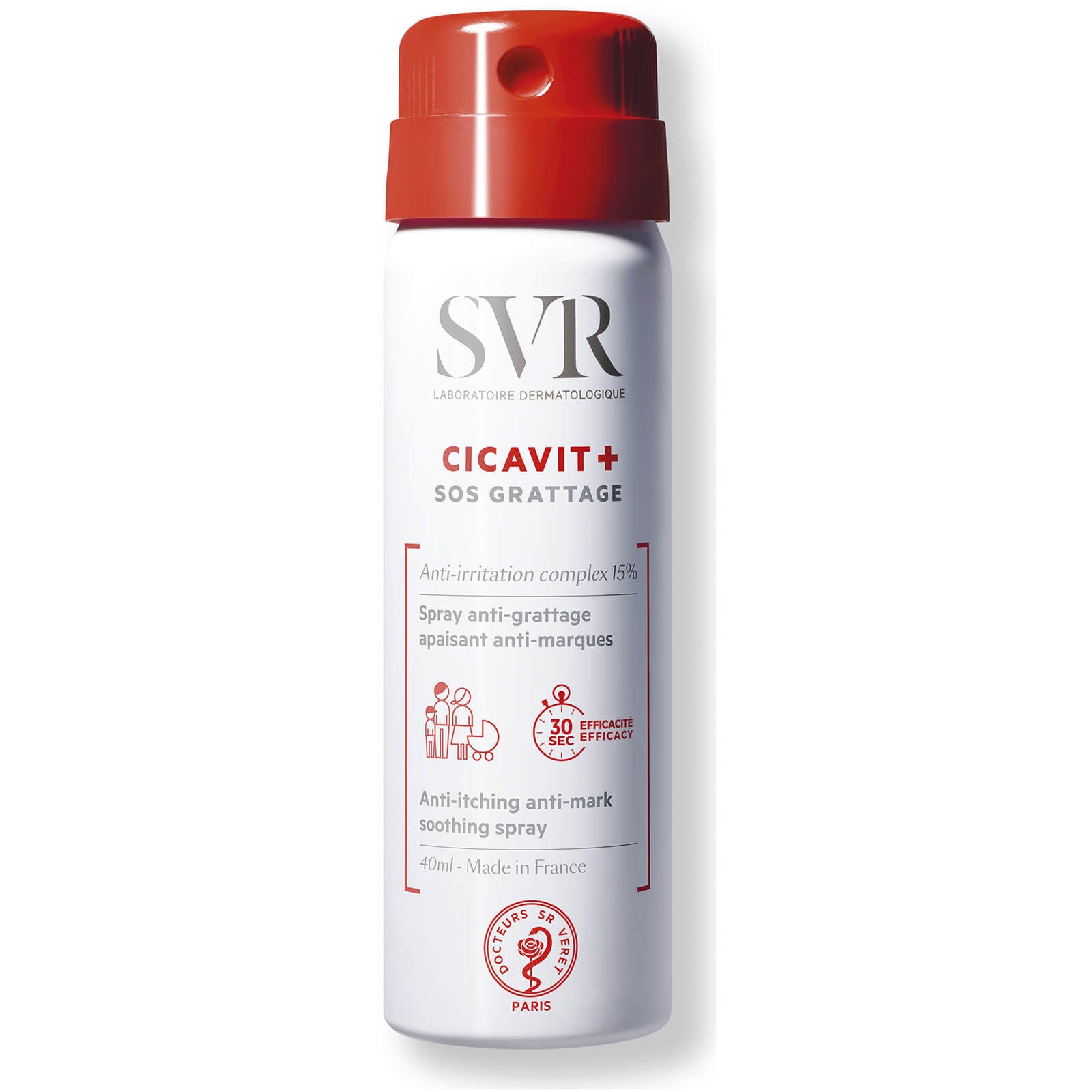 SVR CICAVIT+ SOS Anti-Itch Face & Body Spray - All ages (soothing relief - itchy, damaged skin) (40ml)