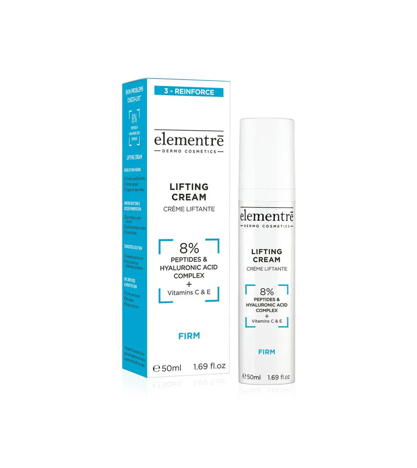Elementre Lifting Cream - 8% Peptides & Hyaluronic Acid (50ml)