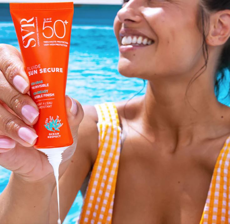 SVR SUN SECURE Fluide SPF50 Face Cream for Hypersensitive Skin - All ages (50ML)