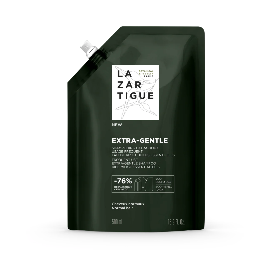Lazartigue EXTRA-GENTLE SHAMPOO REFILL (Frequent use extra-gentle shampoo) (500ml)