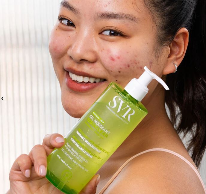 SVR SEBIACLEAR Gel Moussant Wash-Off Gel (Face + Body) - Oily & Blemish Prone Skin (400ml)
