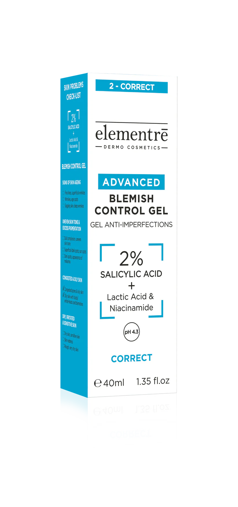 Elementre BLEMISH CONTROL GEL - 2% Salicylic Acid (40ml)