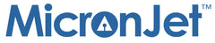 MicronJet logo in blue on a white background