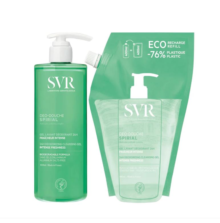 SVR  SPIRIAL Deo Douche Shower Deodorant Gel Cleanser (400ml) Refill