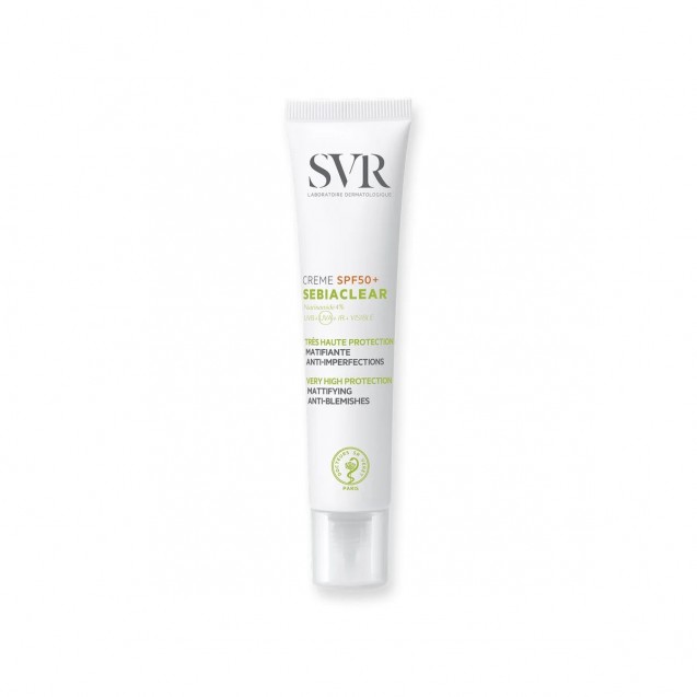 SVR SEBIACLEAR Crème SPF50+ Face Sun Protection Cream - NEW FORMULA (40ML) 